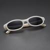 Óculos de Sol Ovais Simples Estilo Retro Clássico Óculos de Sol Texturizados Modernos Estilosos Tendência L58092