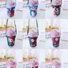 Bolsa de Té de Leche Ecológica de Dibujos Animados Estilo Japonés Merle Di Yugui Perro Taza de Té de Leche Cubierta de Taza Bolso de Mano para Bebidas Bolsa de Café