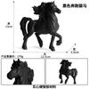 Juguete de Animales Simulados para Niños Modelo Caballo Semental Jinete Competitivo Jockey Escena con Caballeriza Set