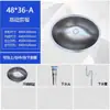Lavabo Oval de Acero Inoxidable 304 Fregadero Exterior Cocina Baño Lavabo Fregadero Encimera Arriba y Abajo Lavabo