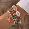 Tobillera Bohemia de Cuentas Yongge Starfish Bead Set de Siete Piezas Pulsera Creativa de Alto Valor