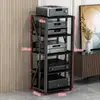 Estante amplificador multicapa doméstico espaciado ajustable soporte máquina de vesícula biliar móvil gabinete HIFI pie de altavoz audio estante