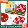 Nuevo mini tablero de juego Jiugongge de fieltro juego para niños tablero de rompecabezas de fieltro tablero de juego de tres en raya