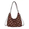 2026 Bolso Tote Nuevo Estilo Coreano de Lunares, Gran Capacidad, Bolso Vintage de Moda Tendencia, Bolso de Hombro Casual Elegante para Viajar