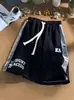Pantalones Cortos de Retazos Estilo Americano de Marca de Moda Transfronteriza para Hombre, Casual de Verano Sueltos de Calle Rectos de Longitud Media Deportivos para Baloncesto