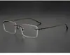 Armações de Óculos Moestlr2025 Novas Gm Suaves para Homens e Mulheres, Estilo Executivo Sem Aro de Titânio Puro, Podem Ser Equipadas com Lentes de Prescrição