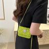 Hilo de Bordado Lingge Cadena de Estrella de Cinco Puntas Brillante Bolso Cuadrado Pequeño 2024 Verano Estilo Occidental Casual Bolso de Hombro Bolso Cruzado para Viajar