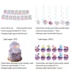 Faixa colorida transfronteiriça para decoração de festa do grupo feminino KATSEYE, copos de papel descartáveis com tema de caça, pratos de papel, guardanapos de papel e bandeirolas