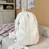 Mochila ins de estilo coreano con estrellas pequeñas para estudiantes de secundaria femeninas, de alta gama, única y no repetitiva, mochila elegante para estudiantes de primaria