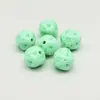 Cuentas de Hilo de Color Sólido Acrílico de Colores Populares, Bolas de Hilo de Colorido con Agujero Recto, Accesorios para Llaveros DIY, Cuentas para Hilo