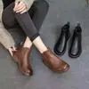 Populares botas retro Martin, botines para mujer, nueva colección otoño/invierno 2026, estilo coreano, tacón bajo, versátiles y forrados de felpa