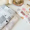 Tela de Gasa de Doble Capa 100% Algodón con Estampado Digital, Pijamas, Ropa de Cama y Accesorios Lindos de Dibujos Animados Estilo Coreano, Estilo Ins, Celebridad de Internet