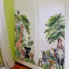 Pegatinas Decorativas de Pared de Animales del Bosque Transfronterizos Área Grande Dormitorio Sala de Estar Entrada Pared de Fondo PVC Autoadhesivo
