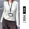Outono 2026 Novo Simples Estilo Coreano Cor Sólida Gola Redonda Camiseta Feminina Casual Versátil Solta Base de Lyocell Top