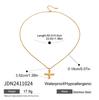 Accesorios de Collar Estilo Europeo y Americano Wanxing para Mujer, Colgante de Cruz de Acero Inoxidable Incrustado de Diamantes de Oro de 18K, Venta al por Mayor de Collares de Nicho Transfronterizos