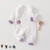 Mameluco de Algodón Puro para Recién Nacidos con Velcro para Niños y Niñas, Ropa Estilo Mariposa para Primavera y Otoño, Pelele de Clase A Sin Costuras para Bebés