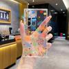 Venda Direta da Fábrica Estilo Ins Colorida Pintada à Mão Pequenas Flores Transparente Capa para Celular Samsung S25Ultra, Personalizável com Seu Próprio Design