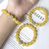 Pulsera de Ágata Amarillo Natural Qianjingwanma y Pulsera de Jade de Hotan para Mujer con Cuentas DIY - Beneficios de Transmisión en Vivo, Pequeños Accesorios para Vendedores Ambulantes