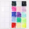 Venta Caliente Transfronteriza Decoración de Uñas Rhinestones Coloridos de Espalda Plana, Rhinestones de Resina Fluorescente Ab Mixtos de Múltiples Tamaños, Accesorios de Decoración para Uñas DIY
