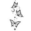 Estilo Chica Sexy Mariposa Realista Jugo de Hierbas Pegatinas de Tatuaje Nicho Larga Duración No Reflectantes Pegatinas de Tatuaje de Alta Gama en Stock
