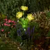 Uau Cordão de Luz Personalizado Estilo Acampamento ao Ar Livre Decoração de Flores Artificiais para Pátio Gramado Impermeável Cruzamento de Fronteira Solar Luz para Plugue de Atmosfera
