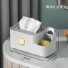 Caixa de Lenço Dinossauro Desenho Animado para Banheiro de Casa, Multifuncional, Sem Perfuração, Montada na Parede, Prateleira de Armazenamento de Grande Capacidade, Caixa de Papel