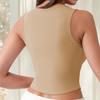 Chaleco de verano para mujer, nuevo, de talla grande, corto, con cuello en U, sin mangas, ajustado, con tirantes anchos, comercio exterior, venta al por mayor