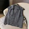 Chaleco sin mangas de cuello en V estilo Old Money para mujer, Nueva moda de verano 2026, Top versátil, adelgazante, de alta gama, moderno