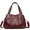 Bolsa Feminina Outono Novo Estilo Bolsa de Ombro Único Transversal Moda Versátil Mães de Meia-Idade e Idosas Bolsa de Mão Grande Capacidade