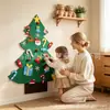 Árbol de Navidad de fieltro transfronterizo para niños, DIY, árbol de Navidad tridimensional de fieltro, regalo de Navidad, adorno decorativo creativo hecho a mano