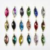 Boutique 7*15mm accesorios de diamantes de imitación de doble anillo simétrico oro ojo DeMar Cristal Diamante Accesorios de Joyería de Moda