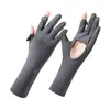 Luvas de Proteção Solar para Mulheres, Seda de Gelo Verão Novo Estilo Flip-Top Tela de Toque Frescas Respiráveis Anti-UV Luvas para Dirigir e Ciclismo