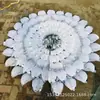 Guirlanda de Flores de Papel Brilhante de 2m Centro de Flores Branco Puro Guirlanda Brilhante Círculo de Piedade Filial Branco Peça de Guirlanda Dupla Camada Suprimentos Funerários Atacado