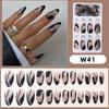 Venta transfronteriza entre Europa y Estados Unidos de pegatinas para uñas postizas con acabado de armadura de almendra de tamaño mediano y largo con diseño de nicho personalizado que muestran la mano de larga duración.
