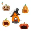 Venta caliente acuario pecera decoración de resina casa refugio adornos calabaza sumergida Halloween paisajismo tanque de cría desove