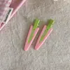 Pinza para el Cabello de Acetato sin Costuras con Bloques de Color Dopamina, Pinza Lateral para Flequillo de Verano y Cabello de la Frente