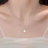 Collar de Perlas de Agua Dulce con Forma Barroca de Acero de Titanio, Abalorios Espaciadores de Moda de Nicho, Cadena para Clavícula Estilo Normcore Hueso de Serpiente