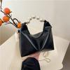 Bolsa de Mão de Pérolas de Alta Qualidade Feminina 2025 Nova Bolsa Transversal de Corrente Coração para Menina Bolsa Feminina de Textura Simples