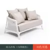 Conjunto de Sofá de Rattan para Varanda, Pátio, Mesa de Centro e Cadeira de Sofá Outdoor Móveis de Lazer para Exterior Sofá de Rattan Impermeável e Resistente ao Sol