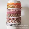 Pulsera de cuerda trenzada estilo europeo y americano color DIY pulsera ajustable a mano trenzado de hilo de jade