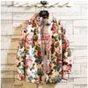 Otoño e invierno 2021 nuevo moda transfronteriza talla grande camisa casual de manga larga para hombre Amazon camisa floral multicolor