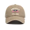 Gorra de Espíritu del 250º Aniversario de la Declaración de Independencia de Estados Unidos, Gorra de Béisbol con Estampado Vintage Lavado, Gorra de Sol para Exteriores