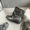 Botas Retrô Plissadas Empilhadas Estilo Coreano para Mulheres 2026 Novas Versáteis Laço Botas Curtas Modeladoras de Panturrilha Larga Tendência