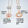 Collar de Alta Gama 25 Estilo Nuevo Círculo Hueco Panal Chapado en Oro V Cadena Clavicular Oro Real 18K Panal Día de San Valentín