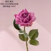 Rosas con Borde Enrollado Ligeras y de Sensación Húmeda al por Mayor Estilo Ins Fabricante de Flores Artificiales Decoración para el Hogar Boda Transfronteriza Flores Falsas
