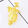 Moeda Europeia Ouro de Areia Vietnamita Anel Aberto Feminino Peacock Dourado Fênix Anel para Dedo Indicador Noiva Casamento Joias Douradas