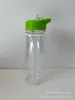 Botella de agua para deportes al aire libre de 500 ml Taza de plástico Taza con pajilla