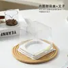 Caja de Embalaje Triangular para Pastel, Transparente Antivaho, con Tenedor, Rebanada de Pastel de Mousse en Capas, Caja para Llevar Pasteles Horneados