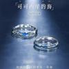 Anillo de Pareja Hoh Xil's Sea de Plata de Ley para Hombres y Mujeres un Par de Anillos Grabados Regalo del Día de Tanabata San Valentín para Novia