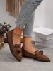 Zapatos planos puntiagudos de primavera 2024, nuevos, de talla grande, de comercio transfronterizo, a la moda, tejidos voladores, sin cordones, informales, para mujer